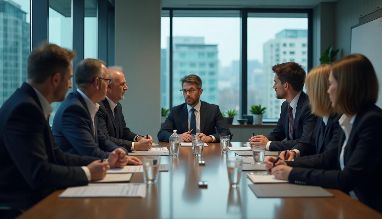 Un manager échange avec sa collaboratrice lors d'un entretien de leadership, illustrant la formation management 360° en entreprise.