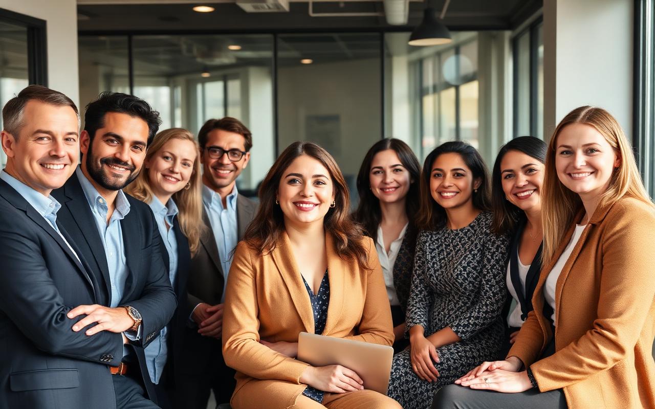 Des professionnels travaillent ensemble autour de documents dans un bureau lumineux, illustrant l'organisme de formation management Easy Learn à Paris.